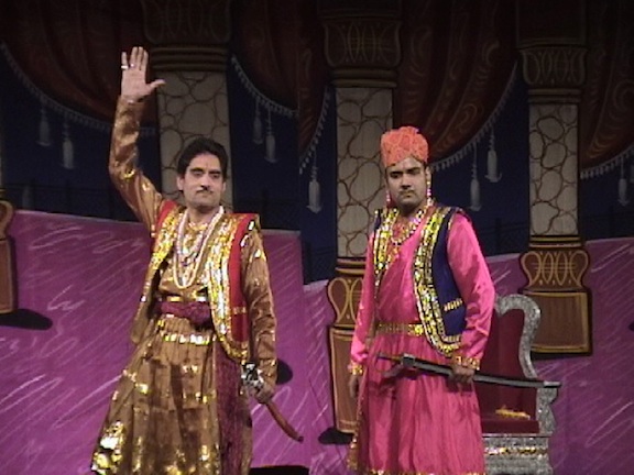 Devendra Sharma performing with his father, renowned Nautanki artist Pandit Ram Dayal Sharma